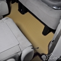 Автомобильные коврики EVA на Dodge Grand Caravan V (2007-2020) 2 ряд: кресла 1+1 убираются в пол