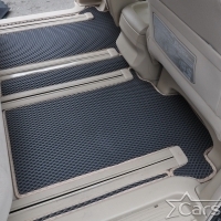 Двухслойные коврики EVA на Toyota Vellfire I пр.руль (2008-2014) 2 ряд - 3 места